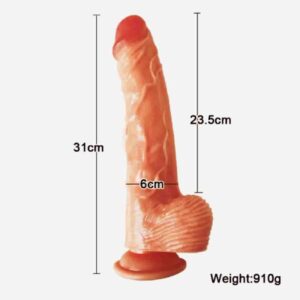sa02高清 SA02 Extra-Large Realistic Dildo 23.5 cm (9.3 inches), Designed for Women (Dark Brown)
